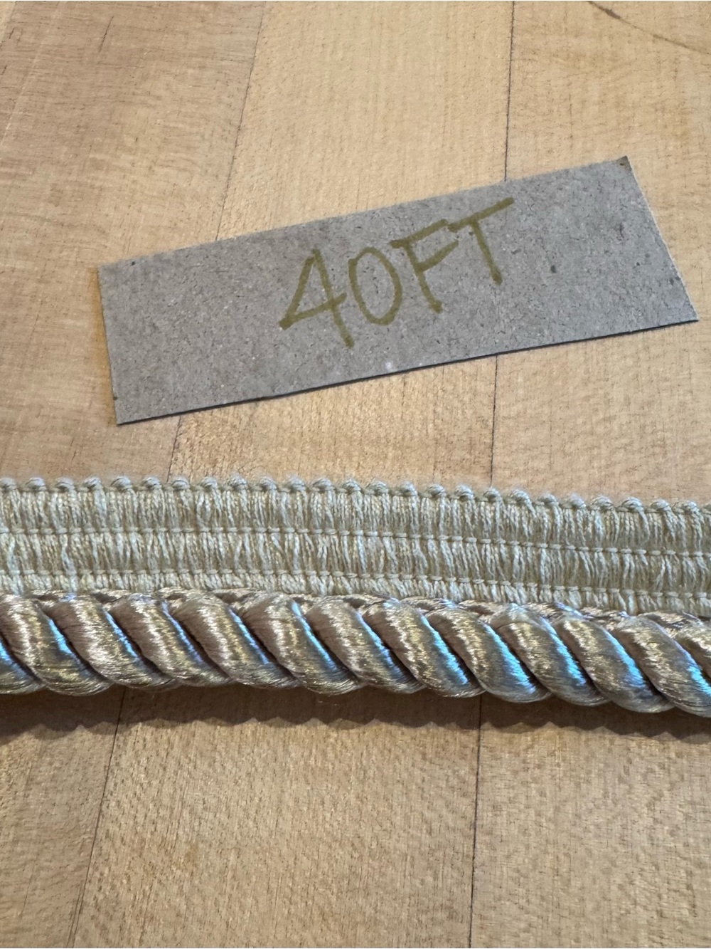 Passementerie Large Cord Rope Trim - light champagne- Home Accent